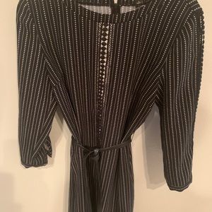 Ann Taylor black dress with leather belt